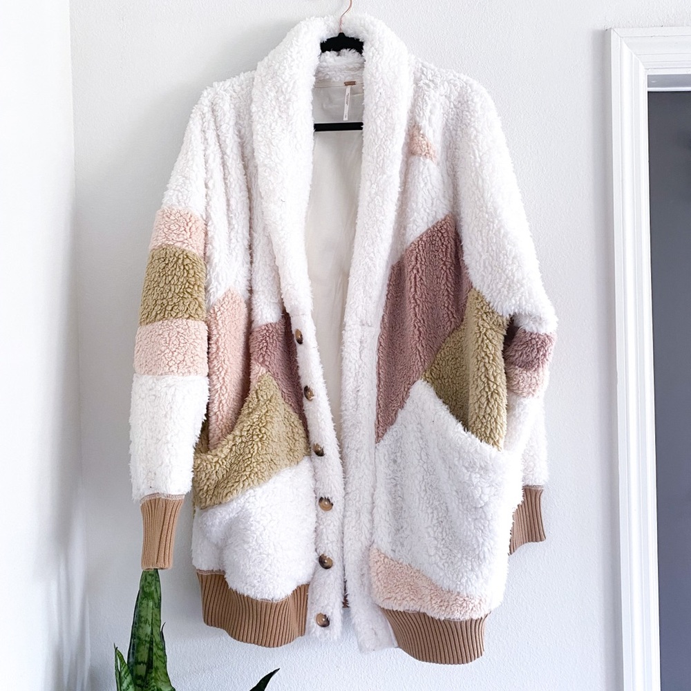 FREE PEOPLE SHERPA CARDIGAN
